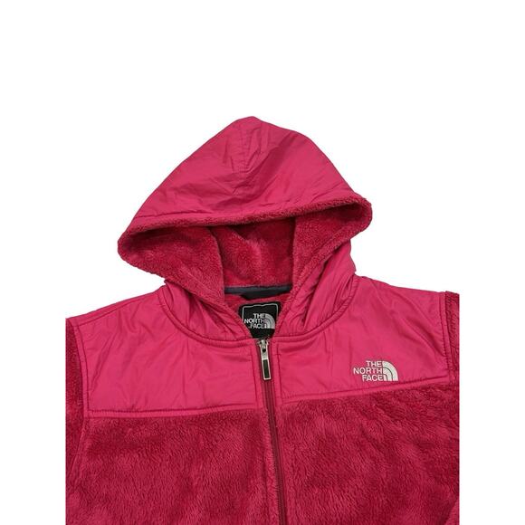 The North Face Oso Fleece Hoodie Jacket Womens Size L Hot Pink Full Zip - Picture 2 of 6